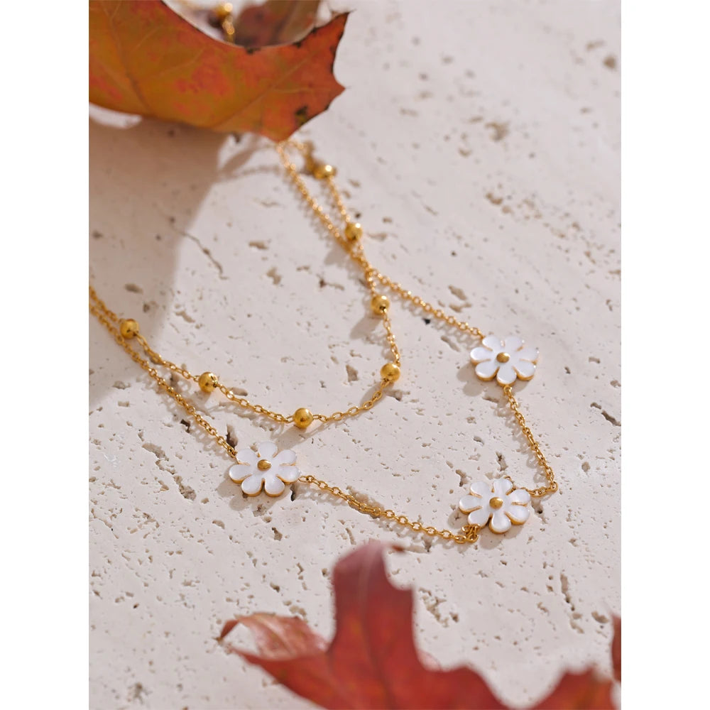 Flowers & Shells Necklace