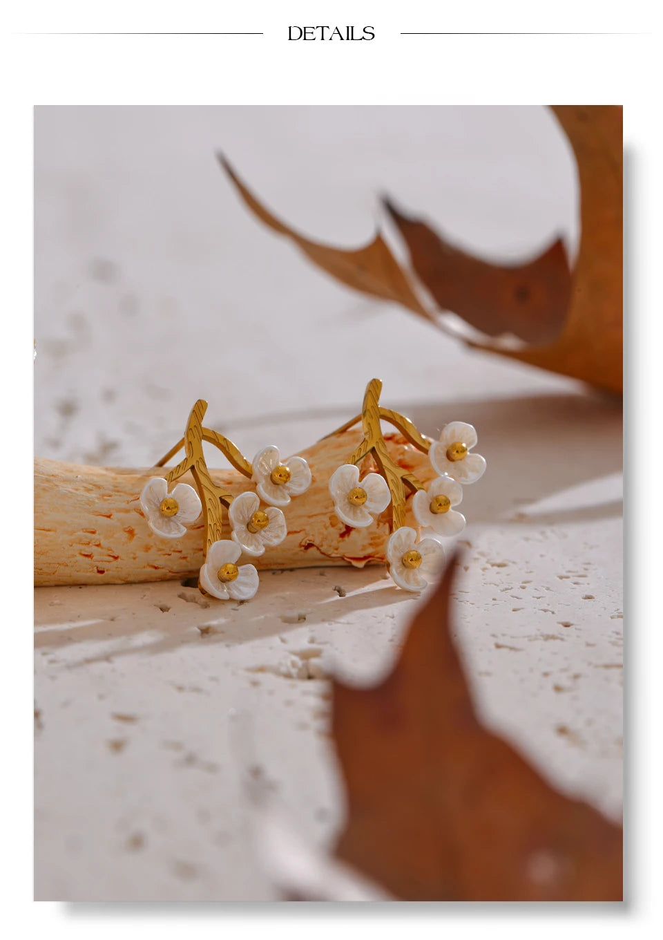 Studded Abstract Tree Earrings