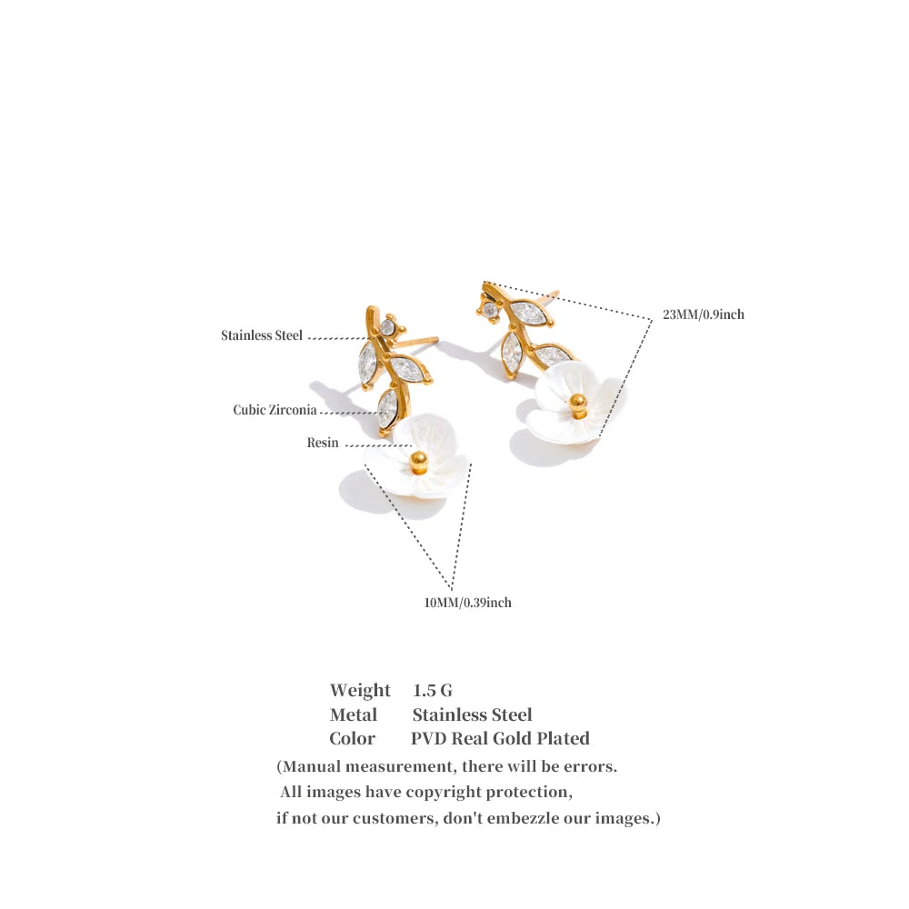 Studded Abstract Cubic Zirconia