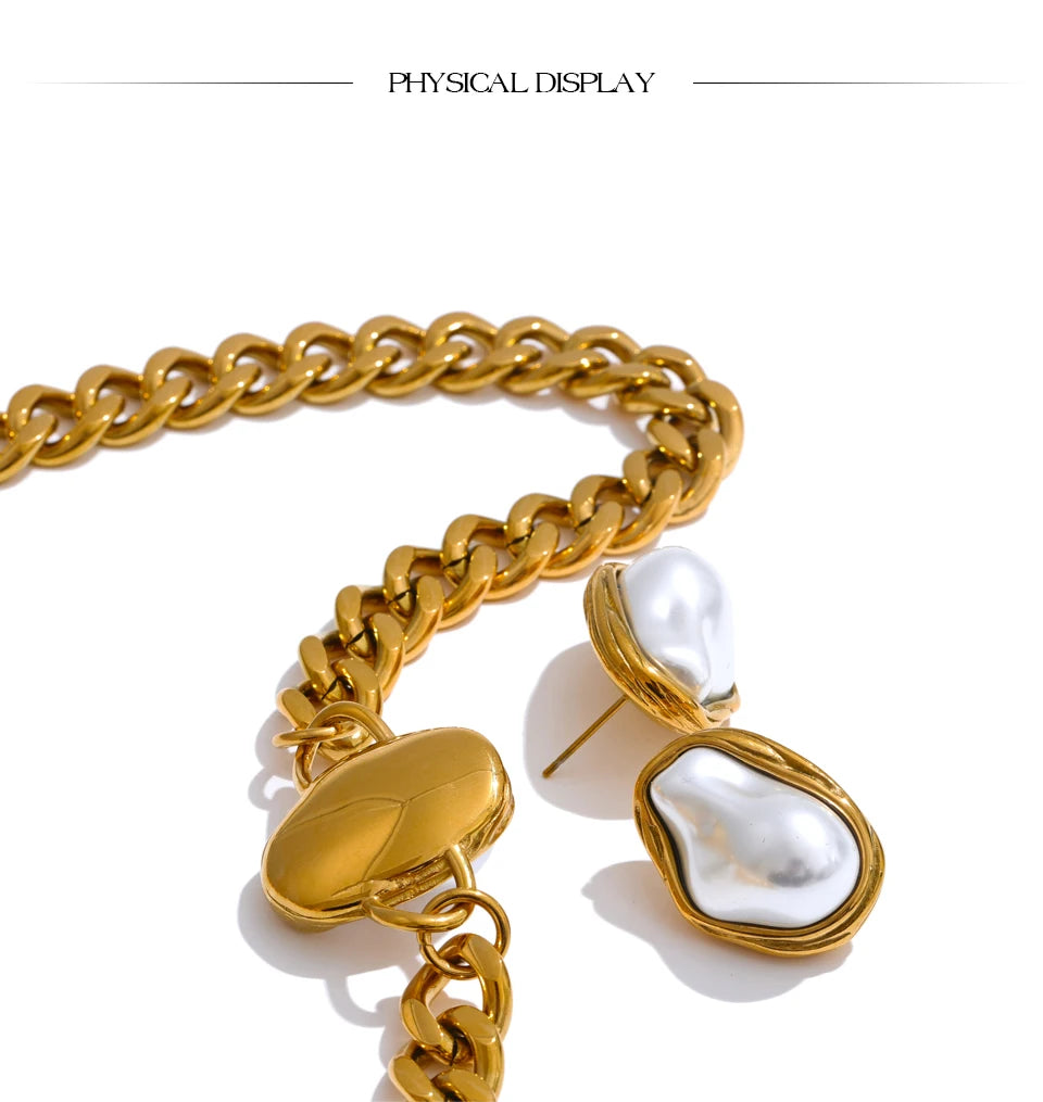 Cuban Chain Pendant&Earring