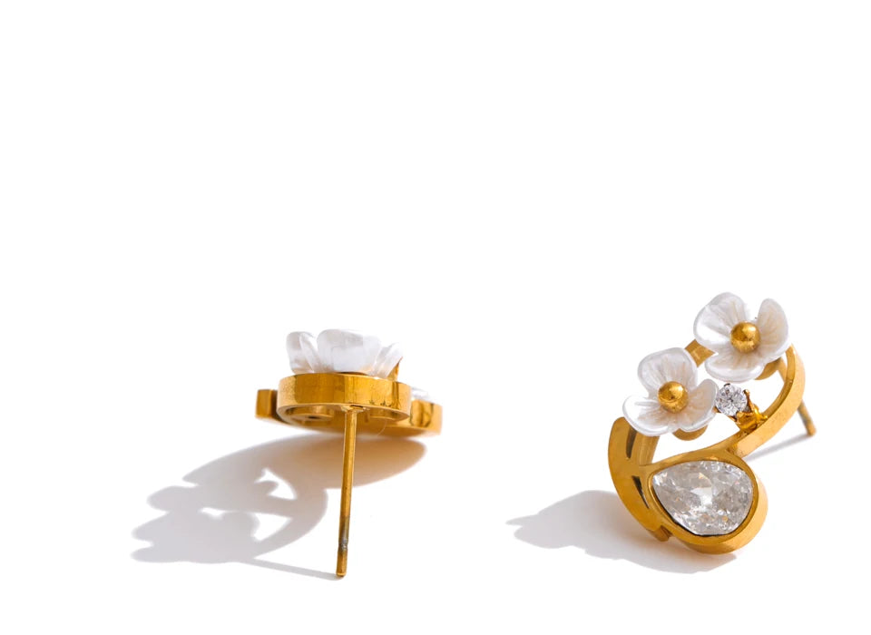 Studded Abstract Earrings 02.