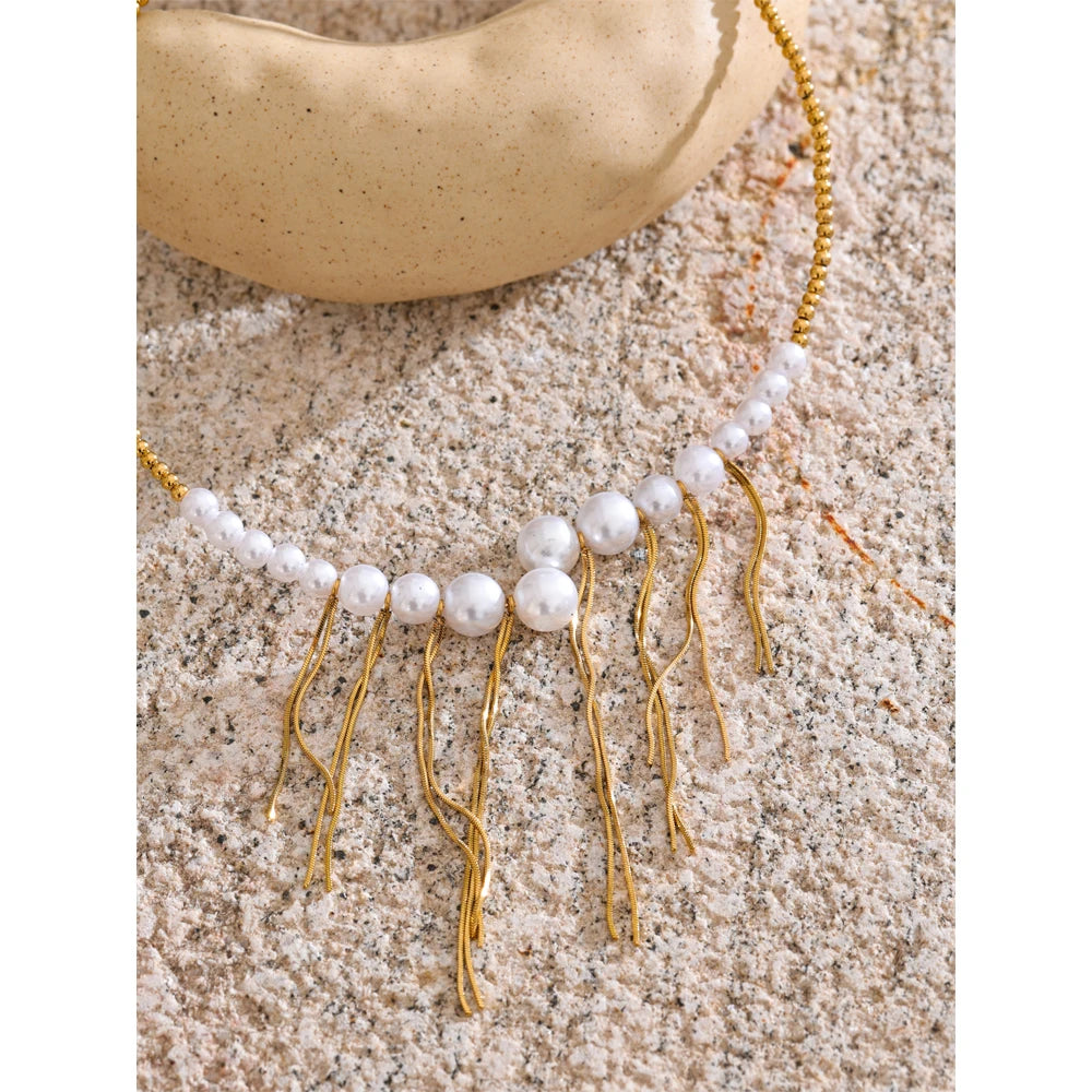 Tassel Drop Chocker Necklace