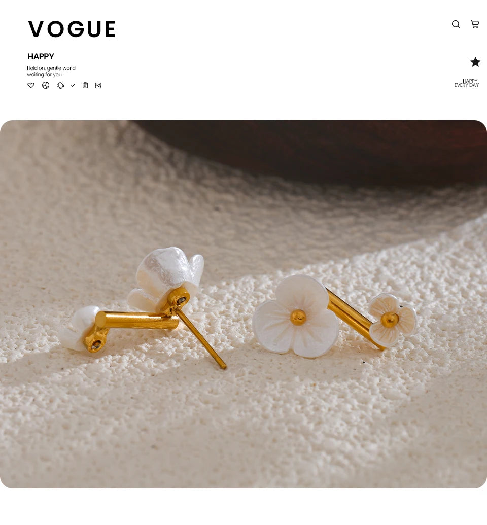 Studded Abstract Earrings