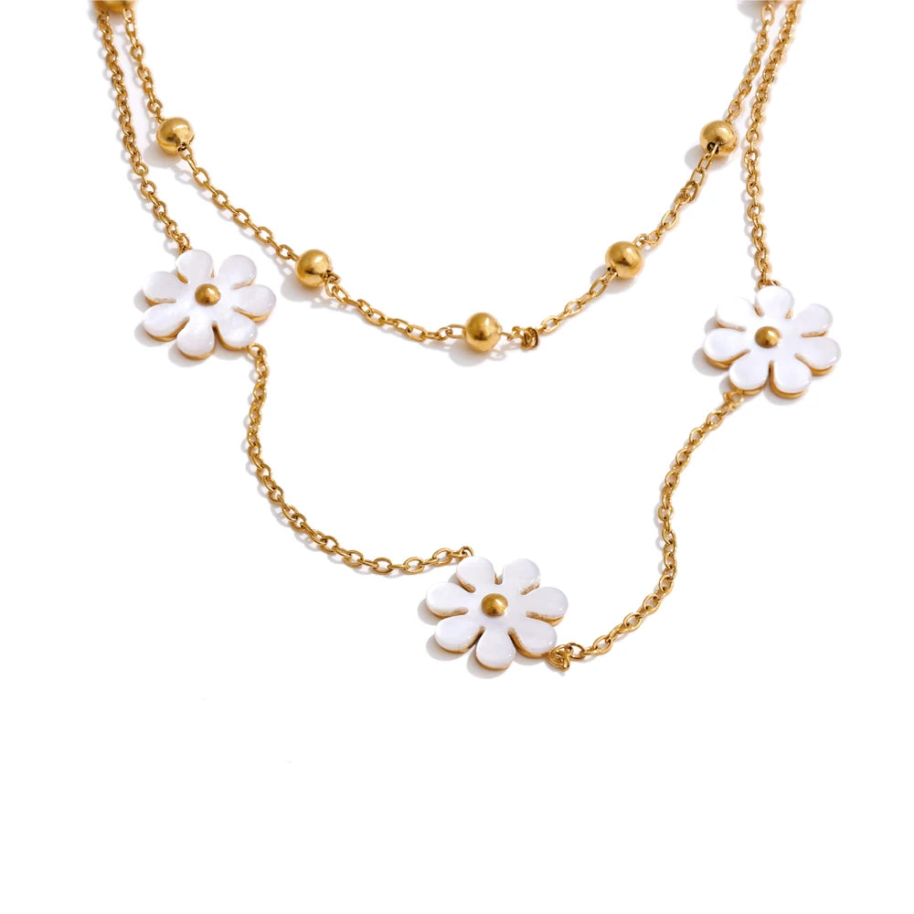 Flowers & Shells Necklace