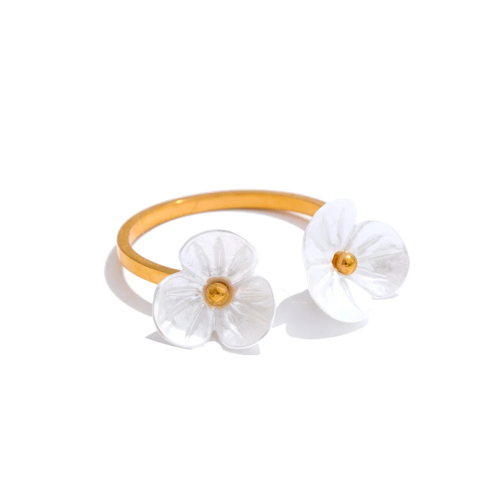 Studded Abstract necklace, ring & stud set