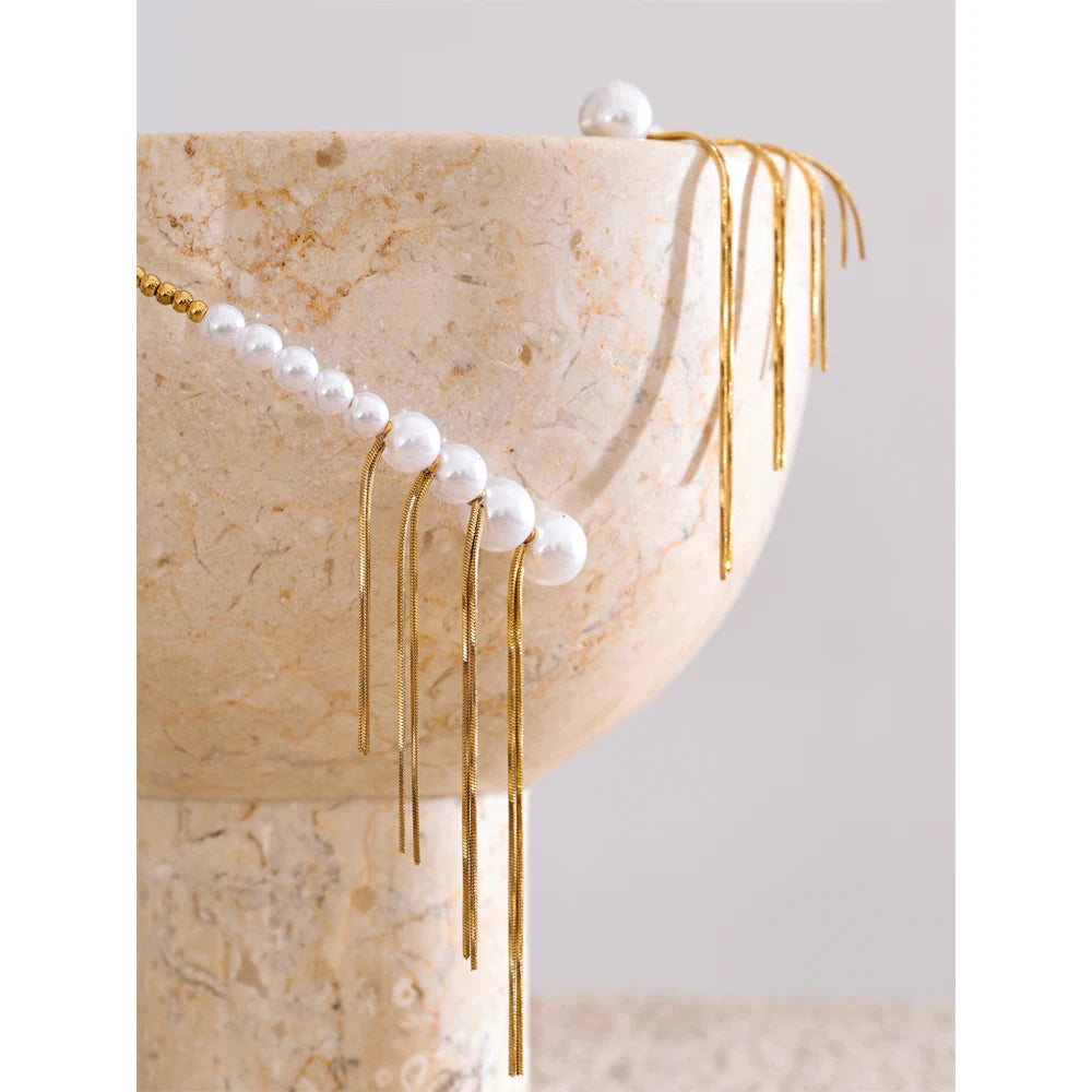 Tassel Drop Chocker Necklace