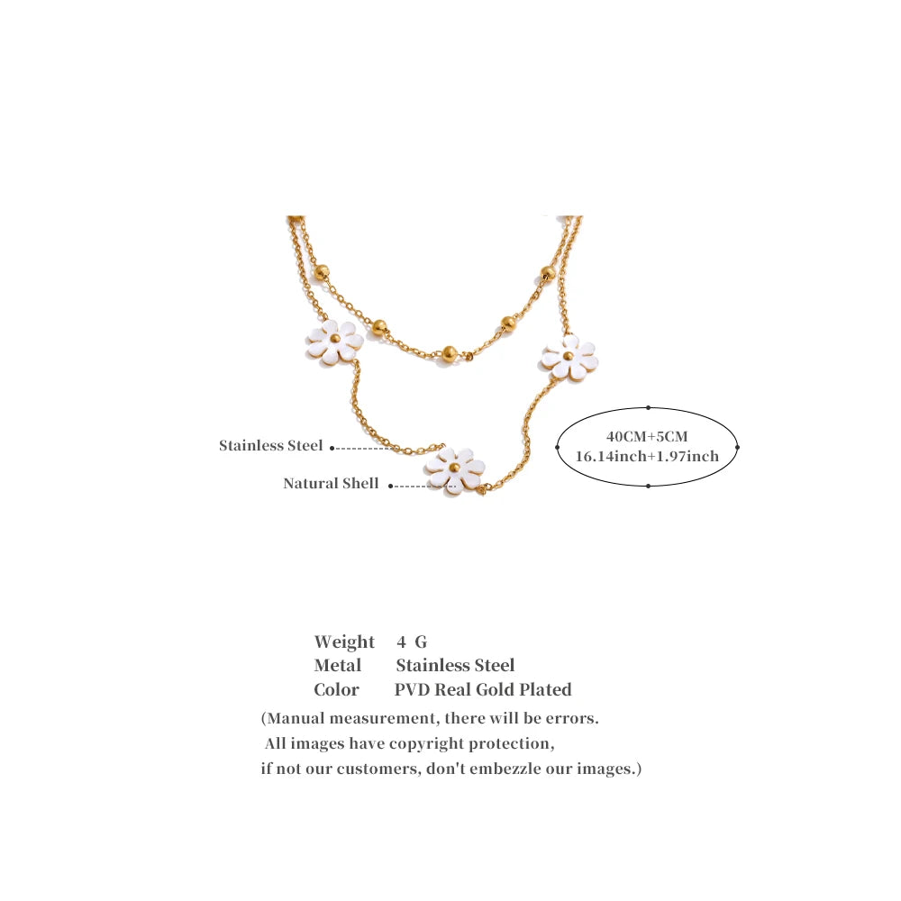 Flowers & Shells Necklace