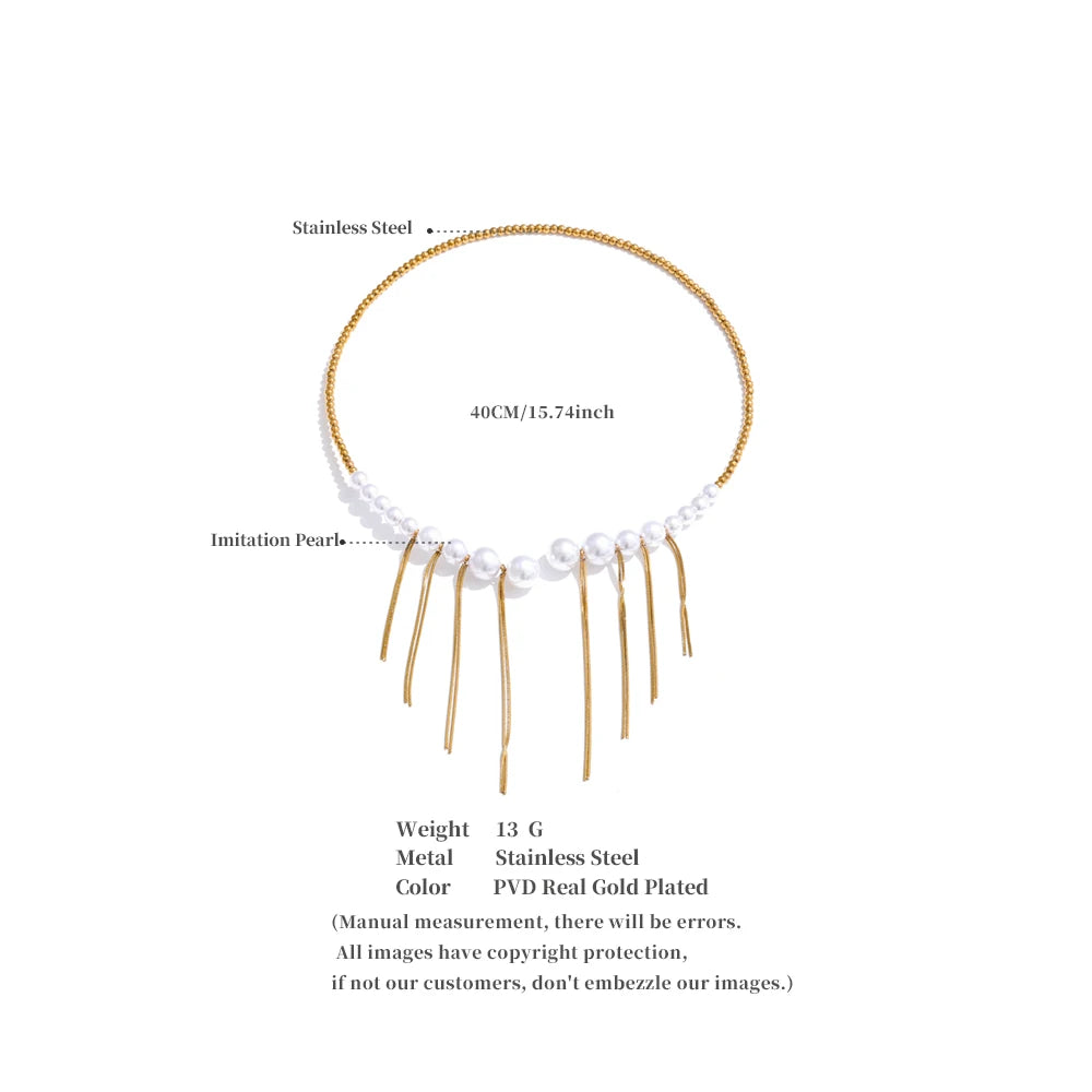 Tassel Drop Chocker Necklace