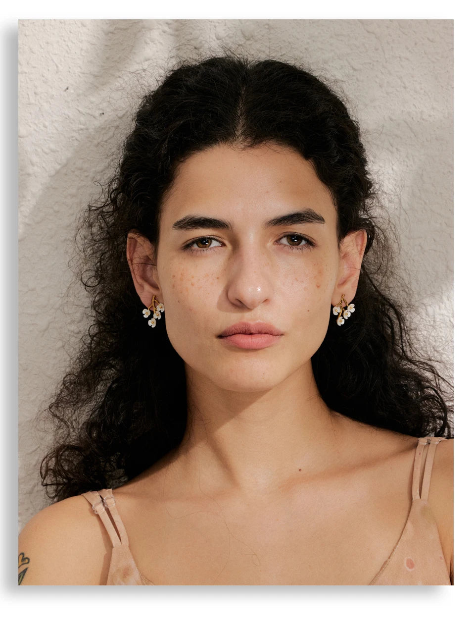 Studded Abstract Tree Earrings