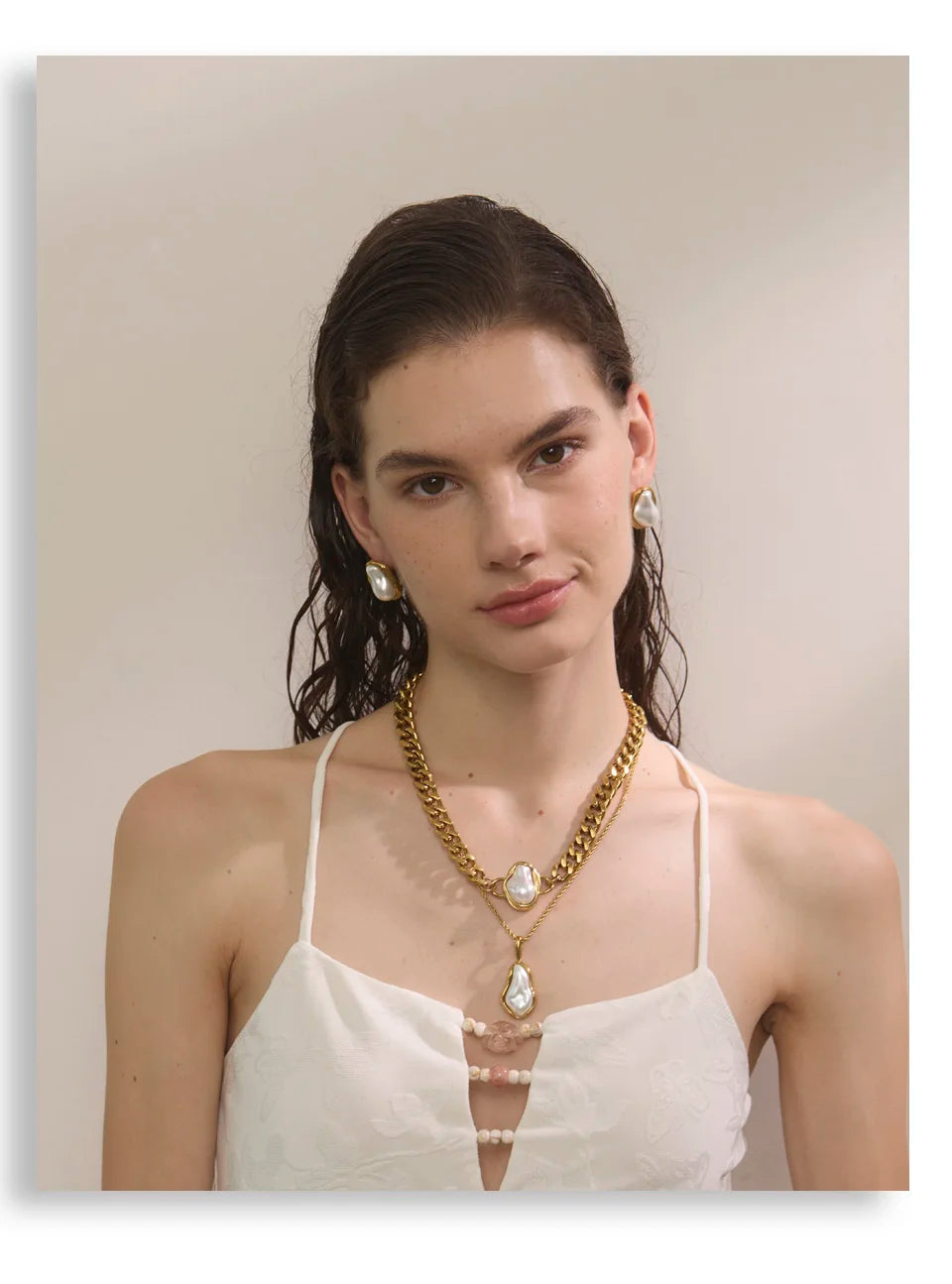 Cuban Chain Pendant&Earring