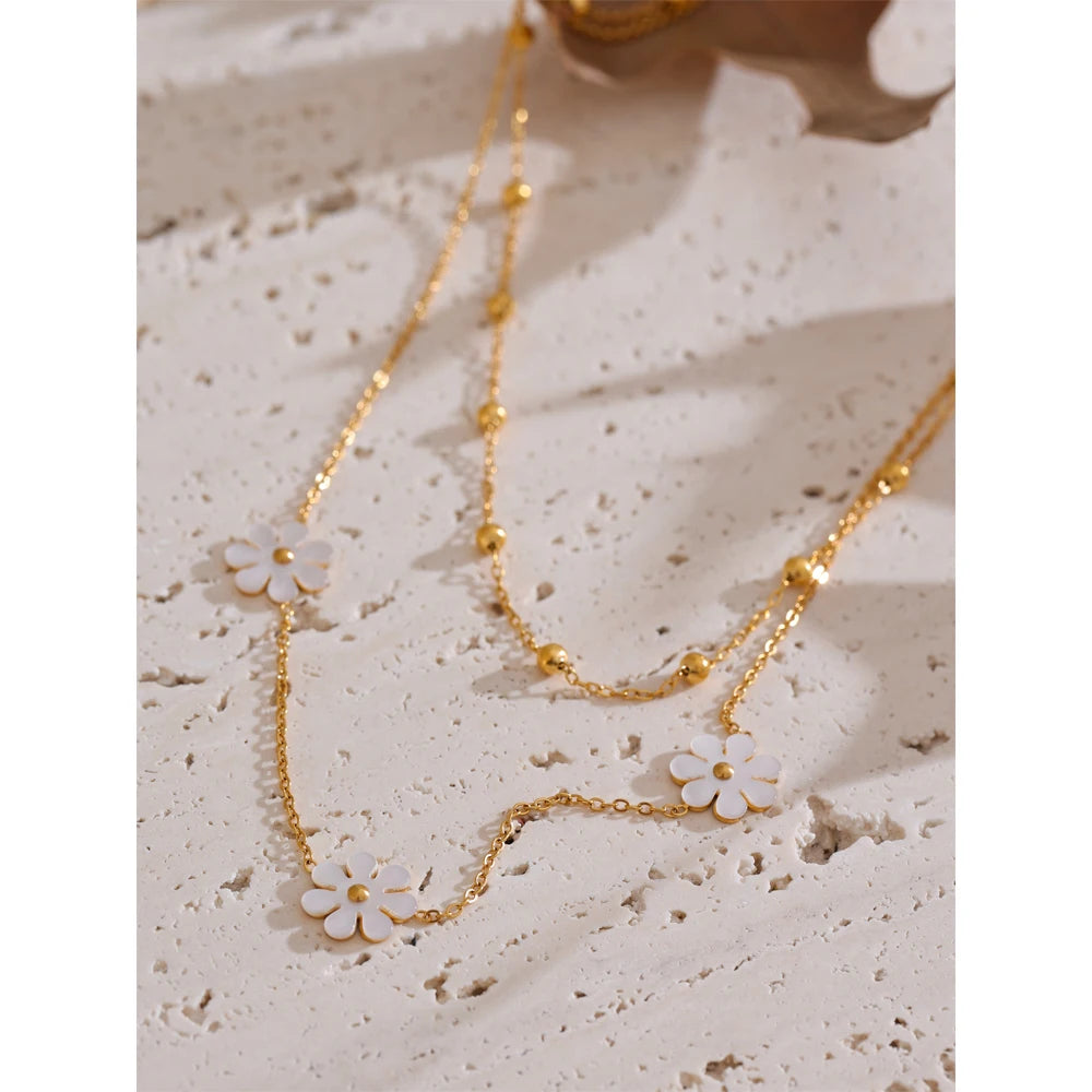 Flowers & Shells Necklace