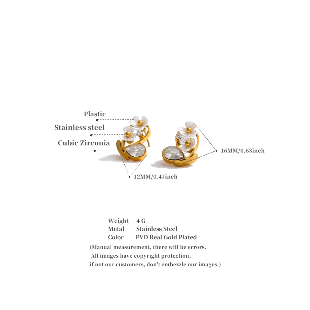 Studded Abstract Earrings 02.