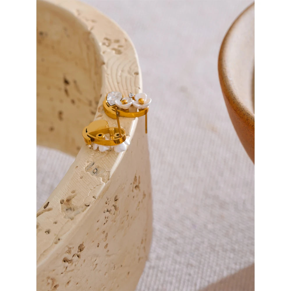 Studded Abstract Earrings 02.