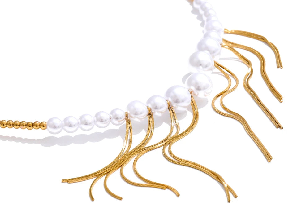 Tassel Drop Chocker Necklace