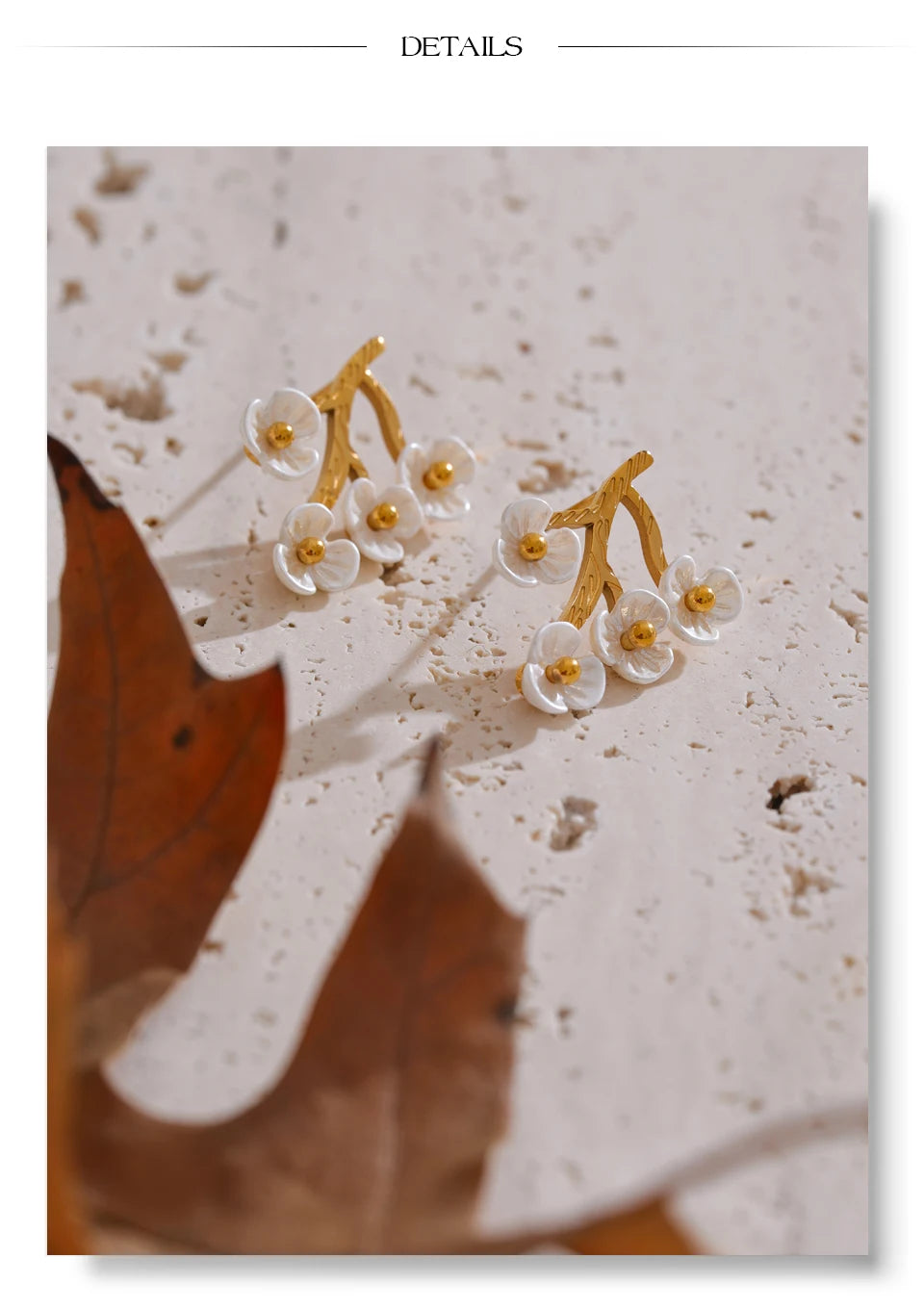 Studded Abstract Tree Earrings