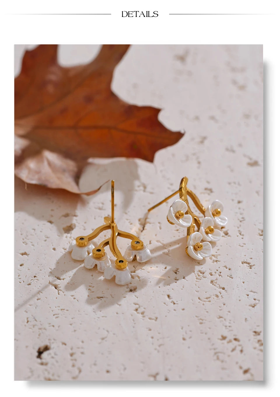 Studded Abstract Tree Earrings